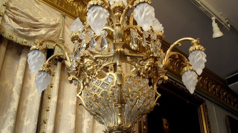 Palatial French 19th Century Louis XV Bronze and Crystal Chandelier For ...