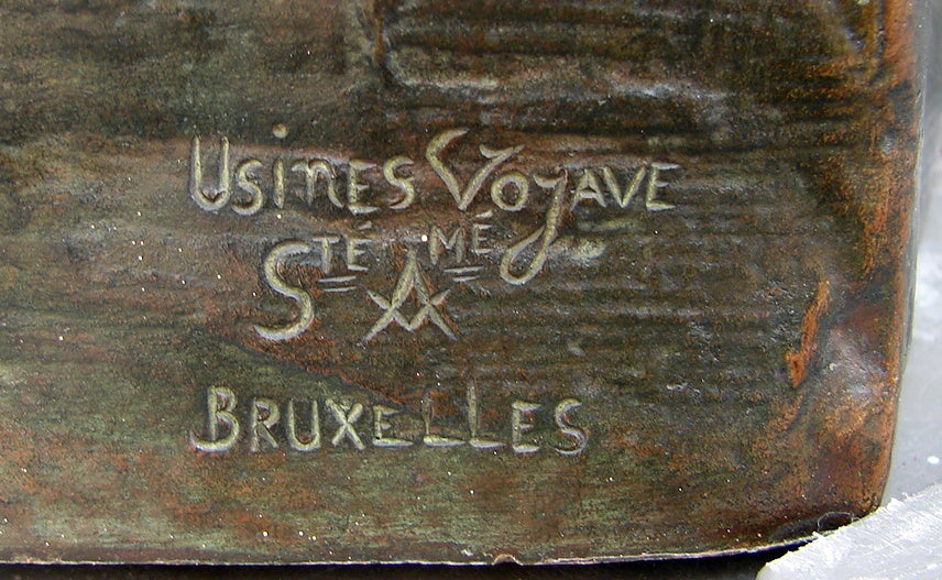 Very Large original bronze Groupe de Lutteurs by Jef Lambeaux 1