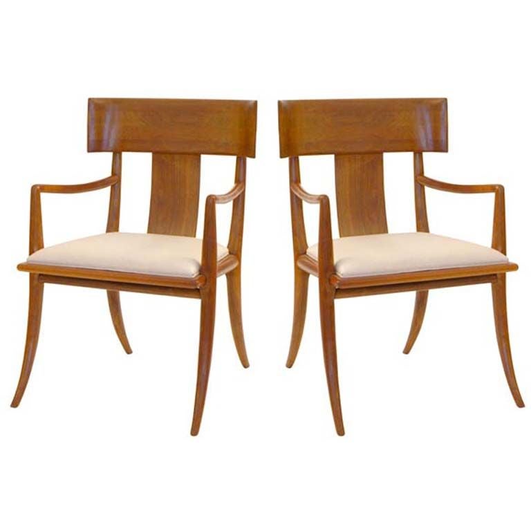 T.H. Robsjohn-Gibbings Klimos Arm Chairs for Widdicomb