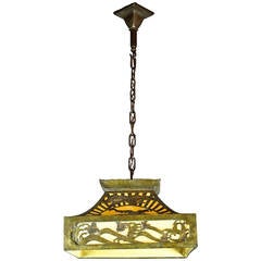 Asian Inspired Arts & Crafts Cut Out Fixture