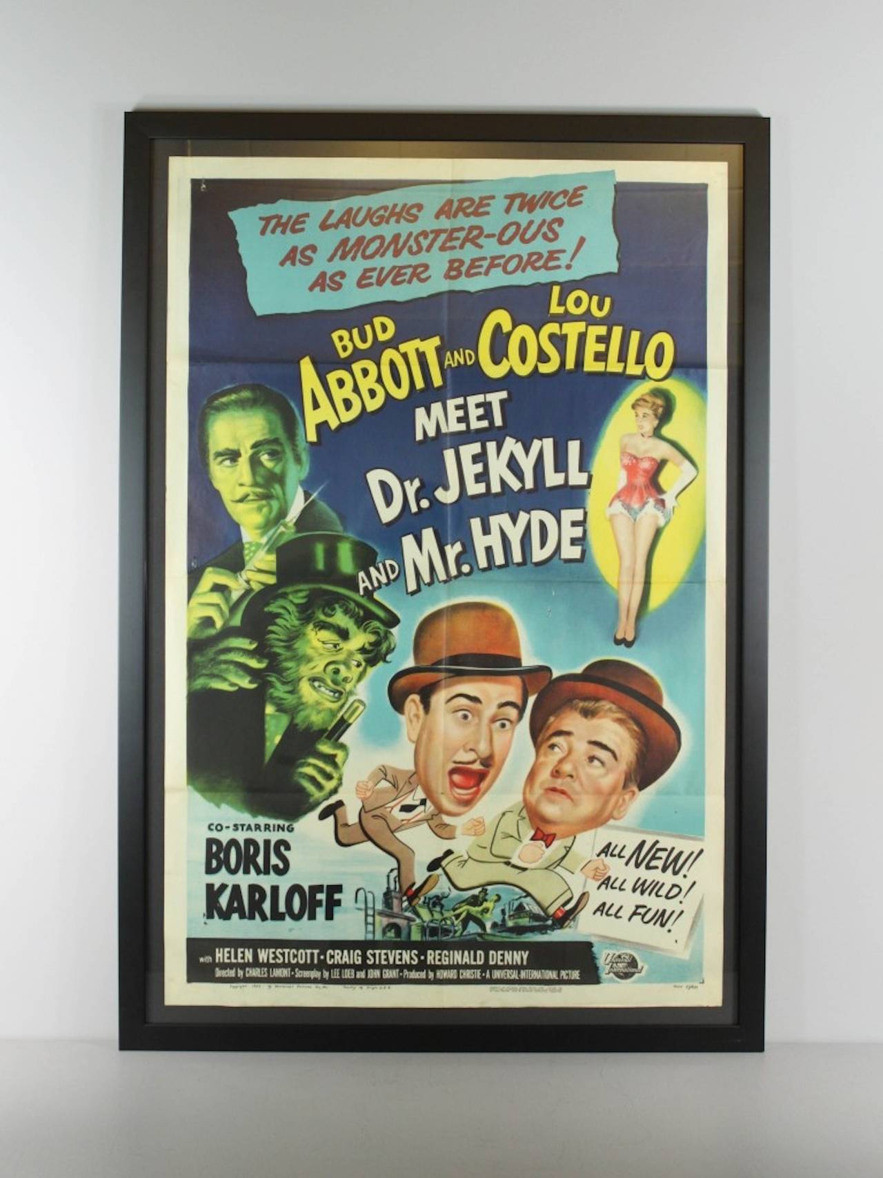 "Abbott and Costello Meet Dr. Jekyll & Mr. Hyde" Original Vintage Movie Poster