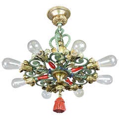 Caldwell & Co. Spanish Colonial Bare Bulb Light Fixture (8-Light)