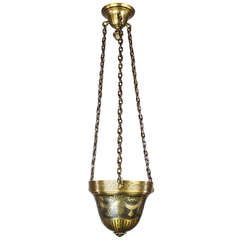 Acid-Etched Bowl Light Fixture
