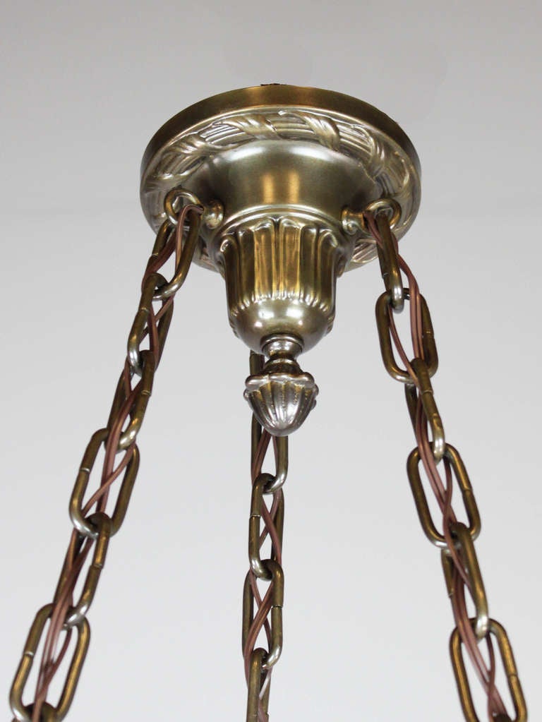 American Colonial Revival Lennox Glass Bowl Fixture For Sale