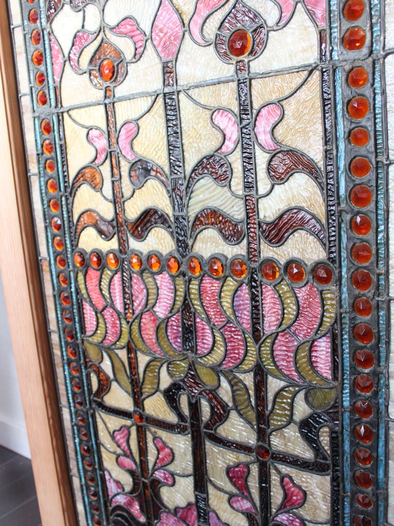 Large Stained Glass Window Panel For Sale 4