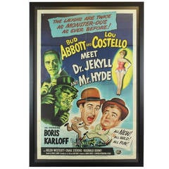 "Abbott and Costello Meet Dr. Jekyll & Mr. Hyde" Original Vintage Movie Poster