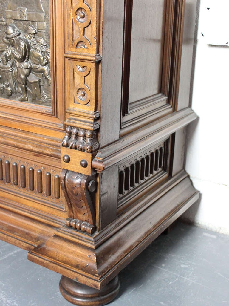 Walnut Antique Figural Hutch