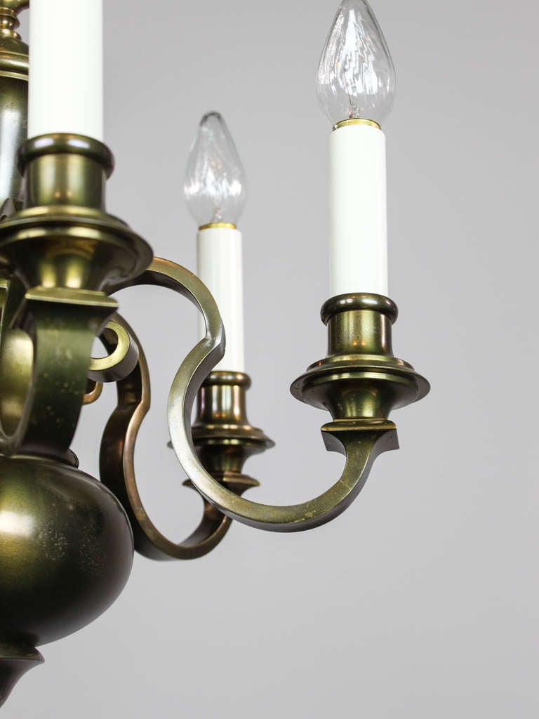 Colonial Revival Chandelier, Six-Light In Excellent Condition For Sale In Vancouver, BC