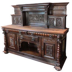 Antique Jacobean Carved Sideboard