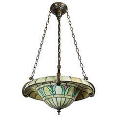 Duffner & Kimberly Mosaic Slag-Glass Bowl Fixture