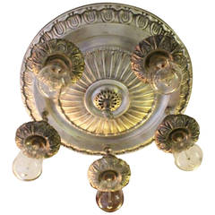 Antique Greek Revival Flush Mount Fixture (Five-Light)