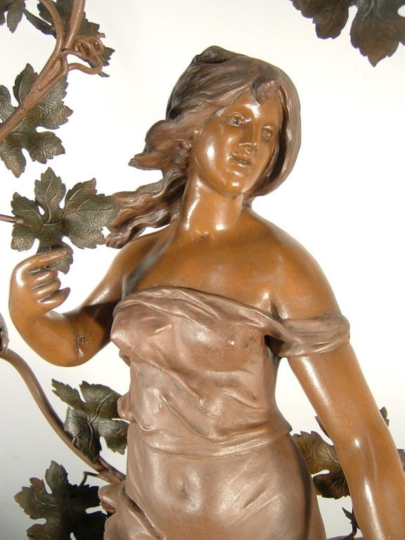 Spelter French Figural Lamp