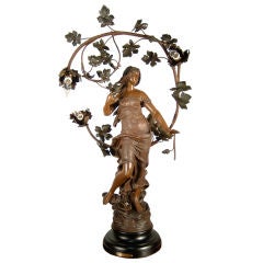 Antique French Figural Lamp