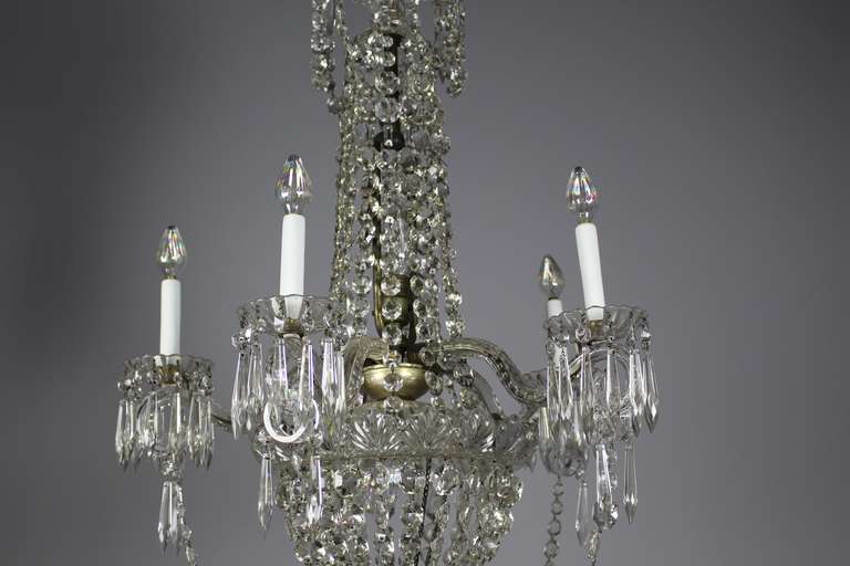 Baccarat 6 Arm White Crystal Chandelier 2