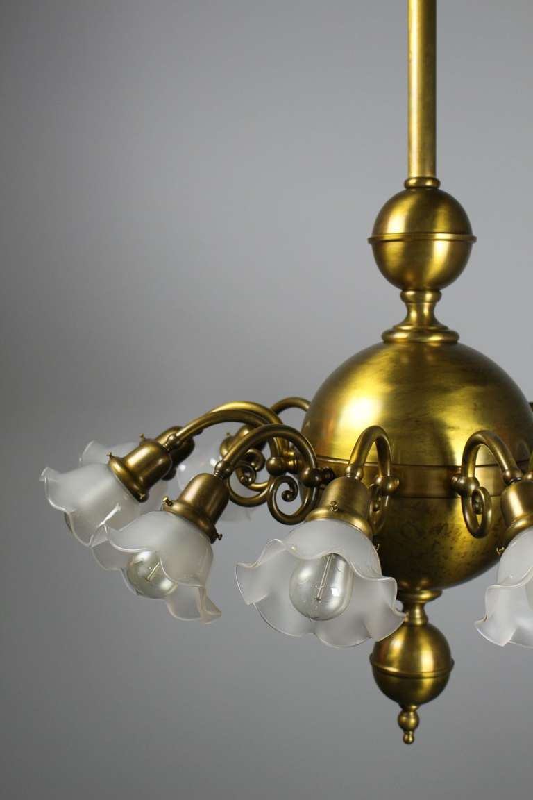 British Colonial Country Post Office Chandelier For Sale