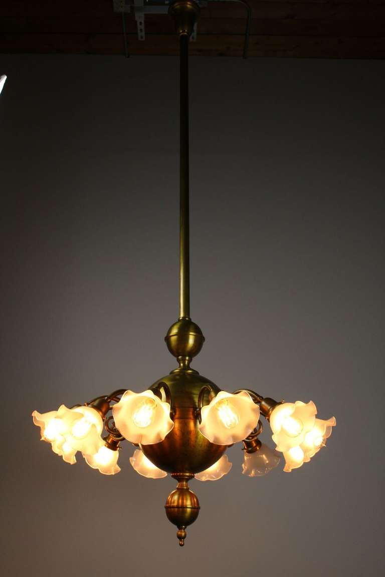 20th Century Country Post Office Chandelier For Sale