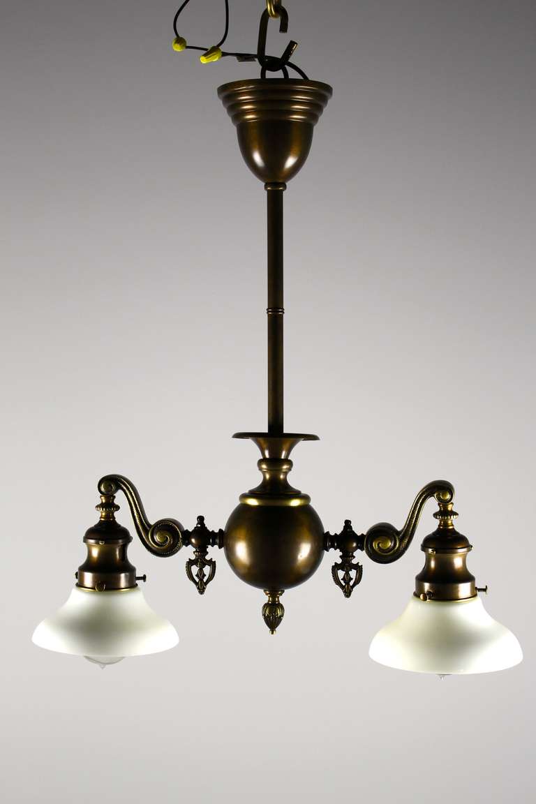 Mitchell Vance & Co. Two-Light Inverted Gas Fixture