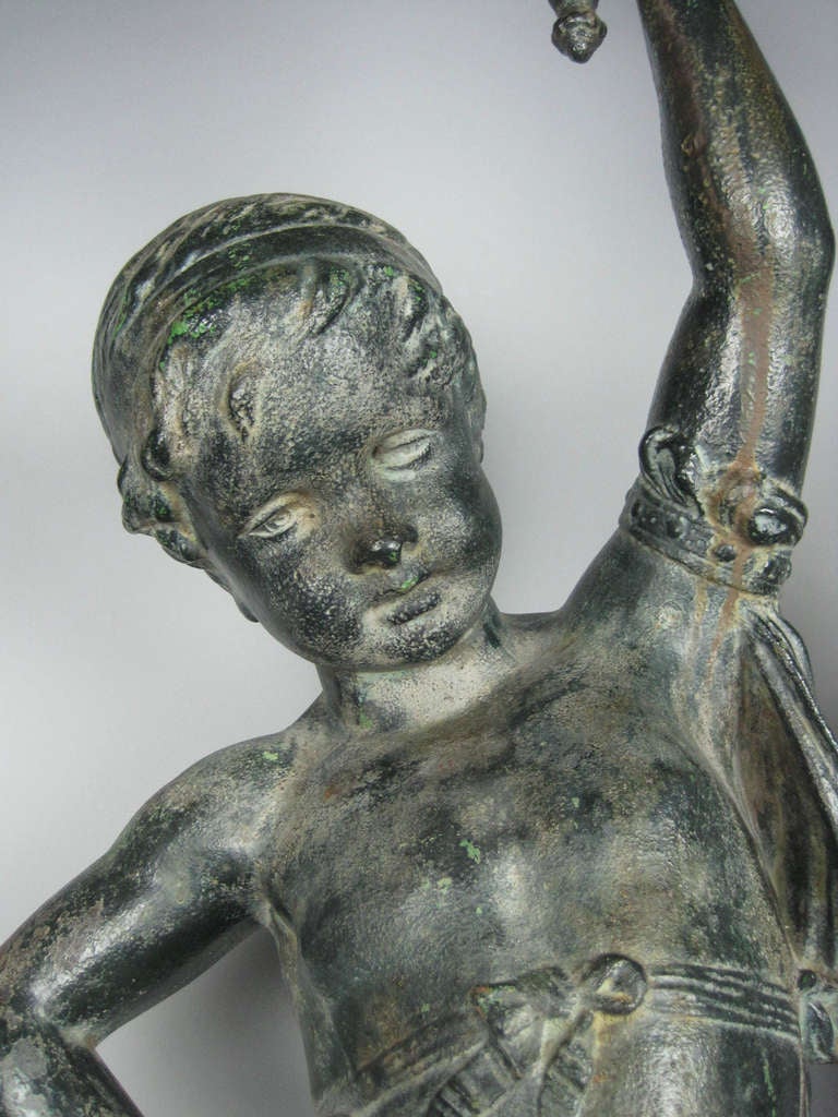 ANTOINE DURENNE Matched French Cast Iron Cupid For Sale 3