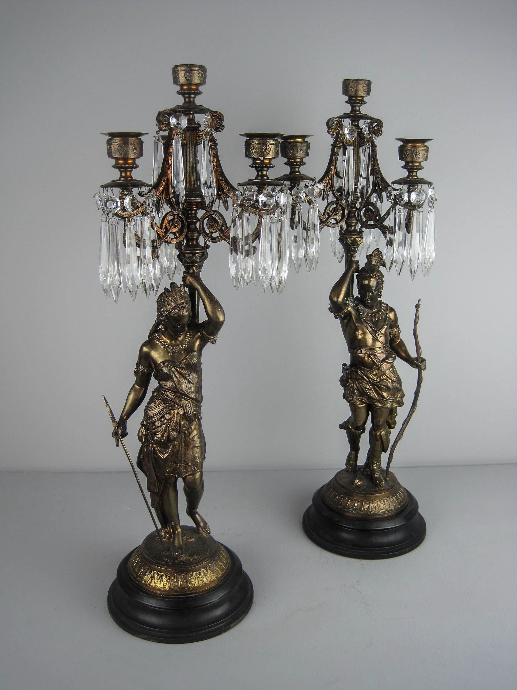 "MITCHELL, VANCE 
CO." American Indian Candelabra For Sale