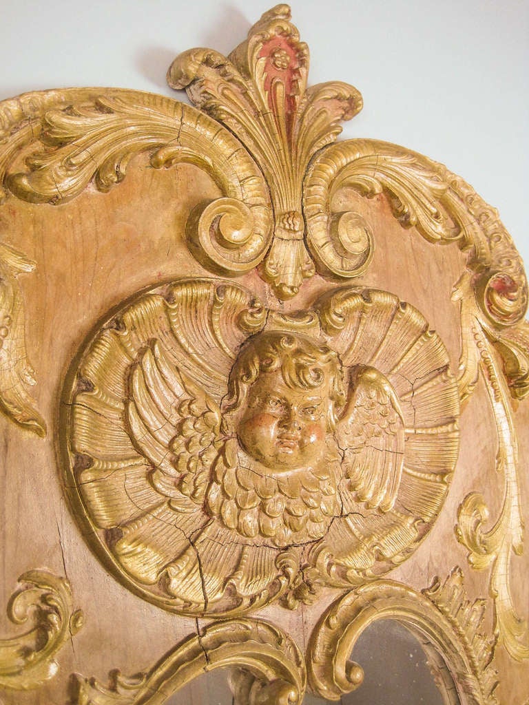 Unknown Cherub Carousel Mirror Panel For Sale