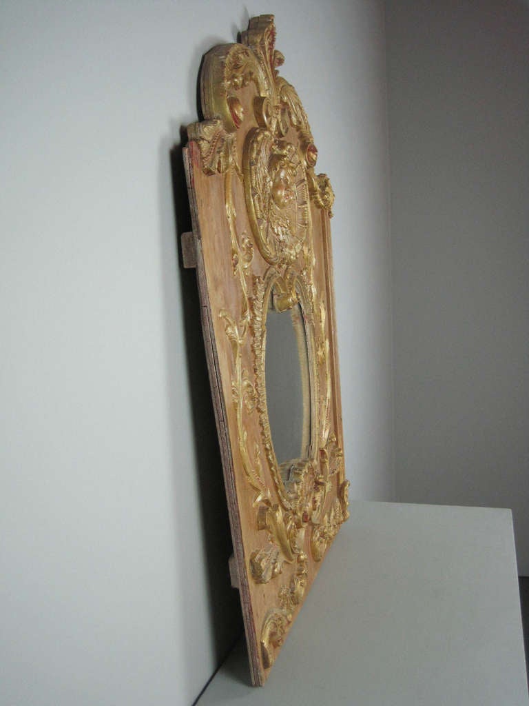 19th Century Cherub Carousel Mirror Panel For Sale