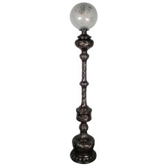 Antique "BACCARAT" Bronze Oil Floor Lamp