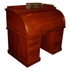 English Mahogany Cylinder Desk