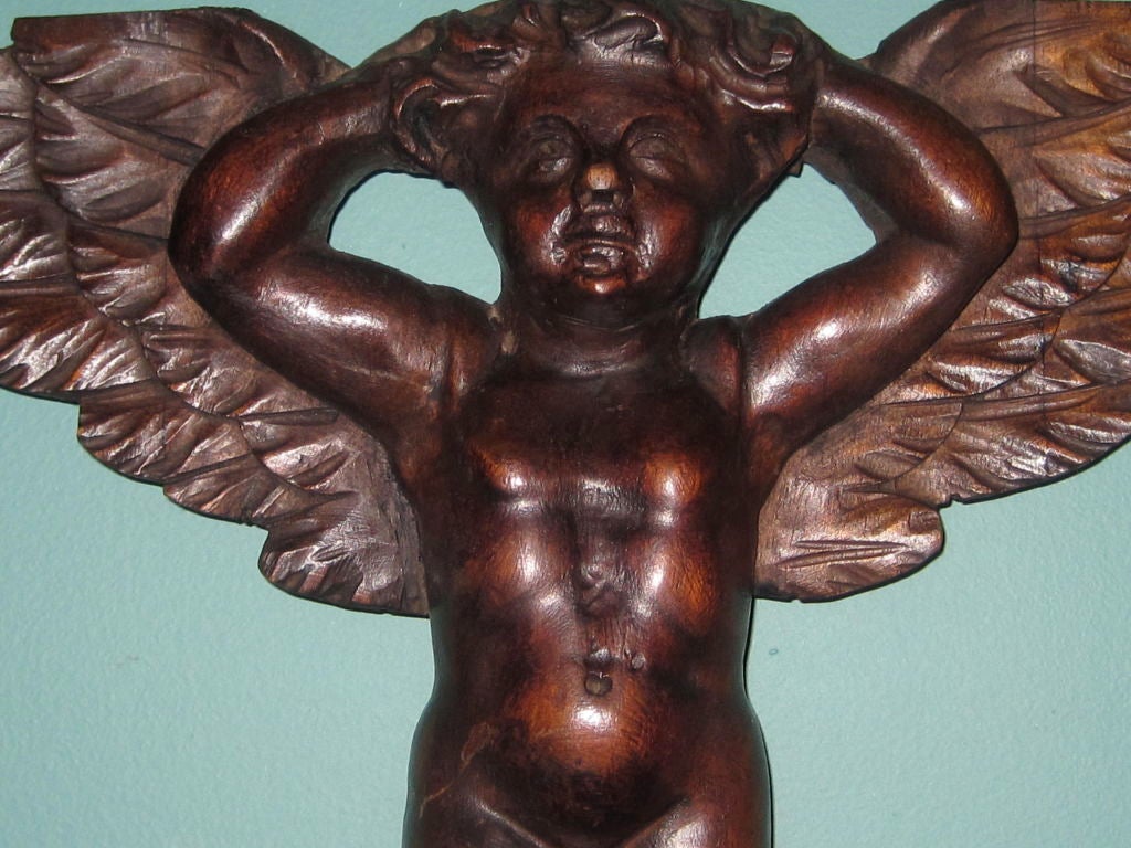 German Carved Wooden Cherubs