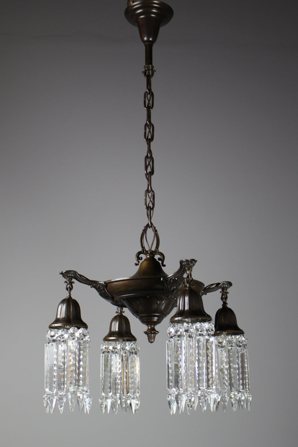 After Sunset Crystal, Four-Light Fixture For Sale