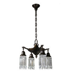 Antique After Sunset Crystal, Four-Light Fixture