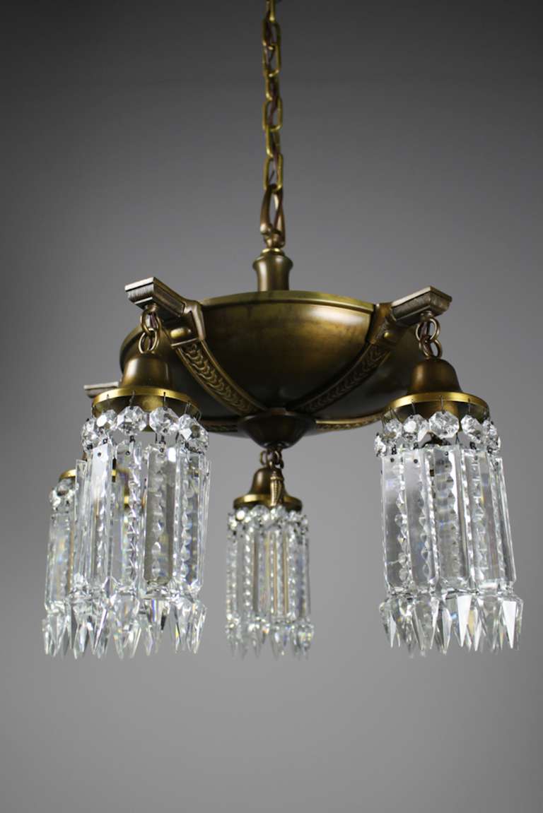 American Colonial Revival Crystal Chandelier