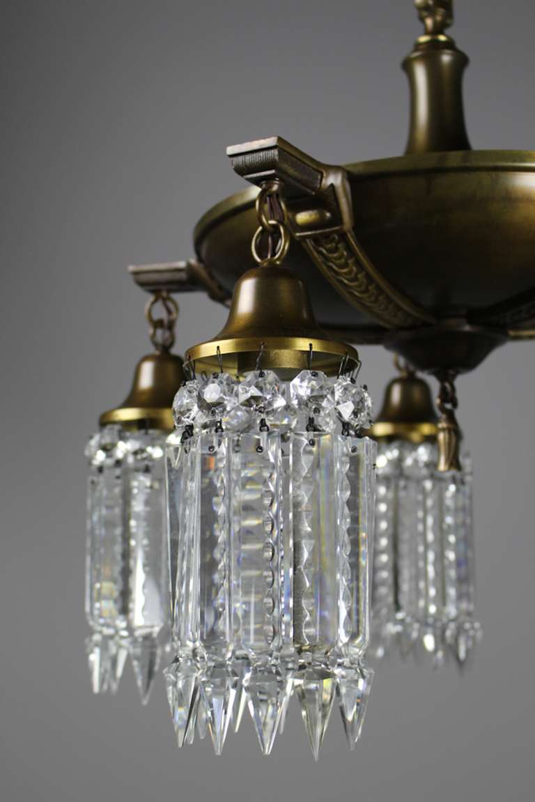 20th Century Colonial Revival Crystal Chandelier