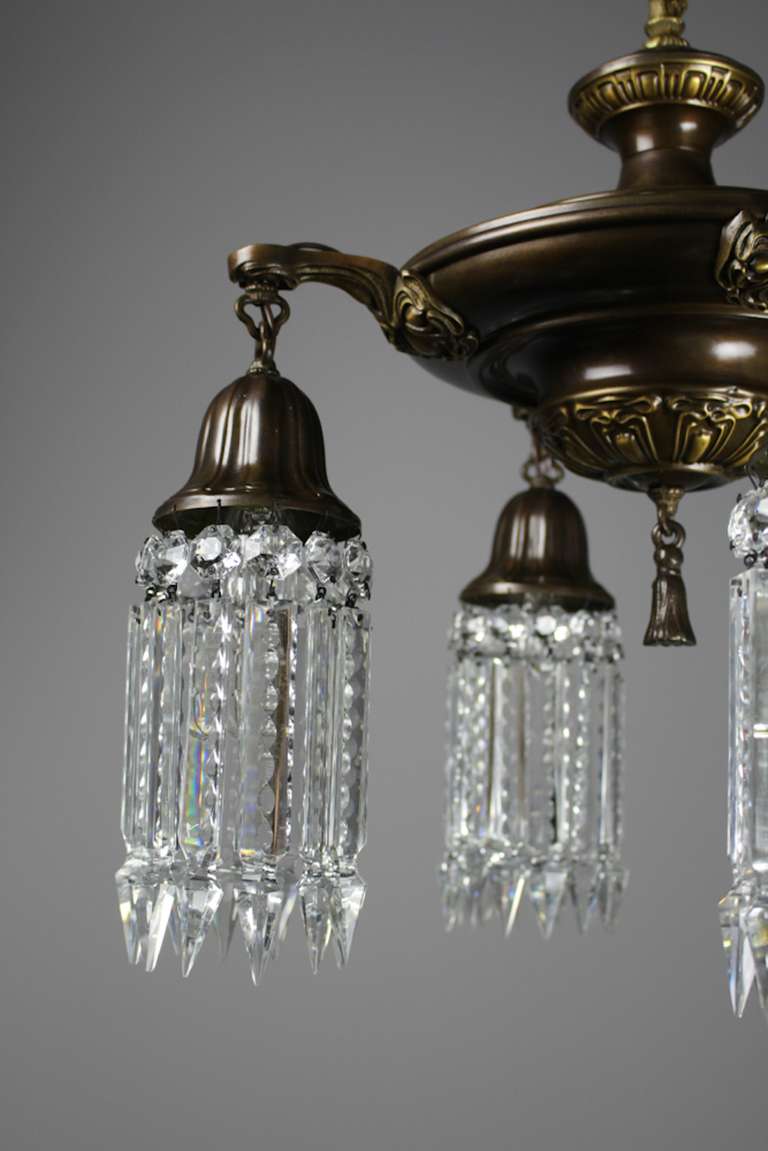 'After Sunset' Four-Light Crystal Chandelier In Excellent Condition In Vancouver, BC