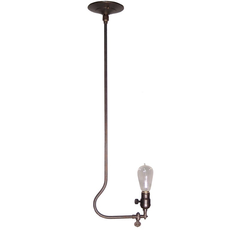 Gas Fixture with Tungsten Bulb For Sale