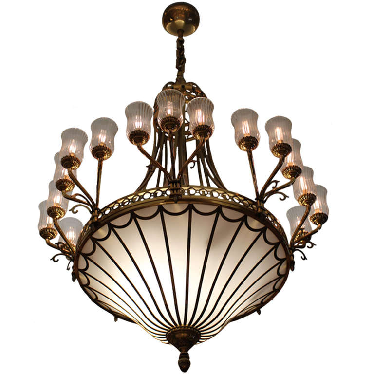 Monumental Neoclassical Chandeliers