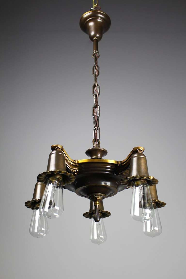 Bare-Bulb Edwardian "Daffodil" Fixture