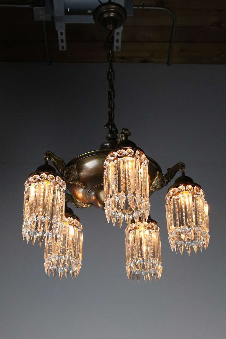 Edwardian Crystal Pan Light with Notched Crystal 2