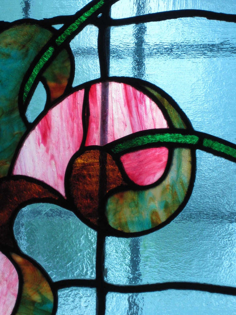 20th Century Victorian Style Stained Glass For Sale