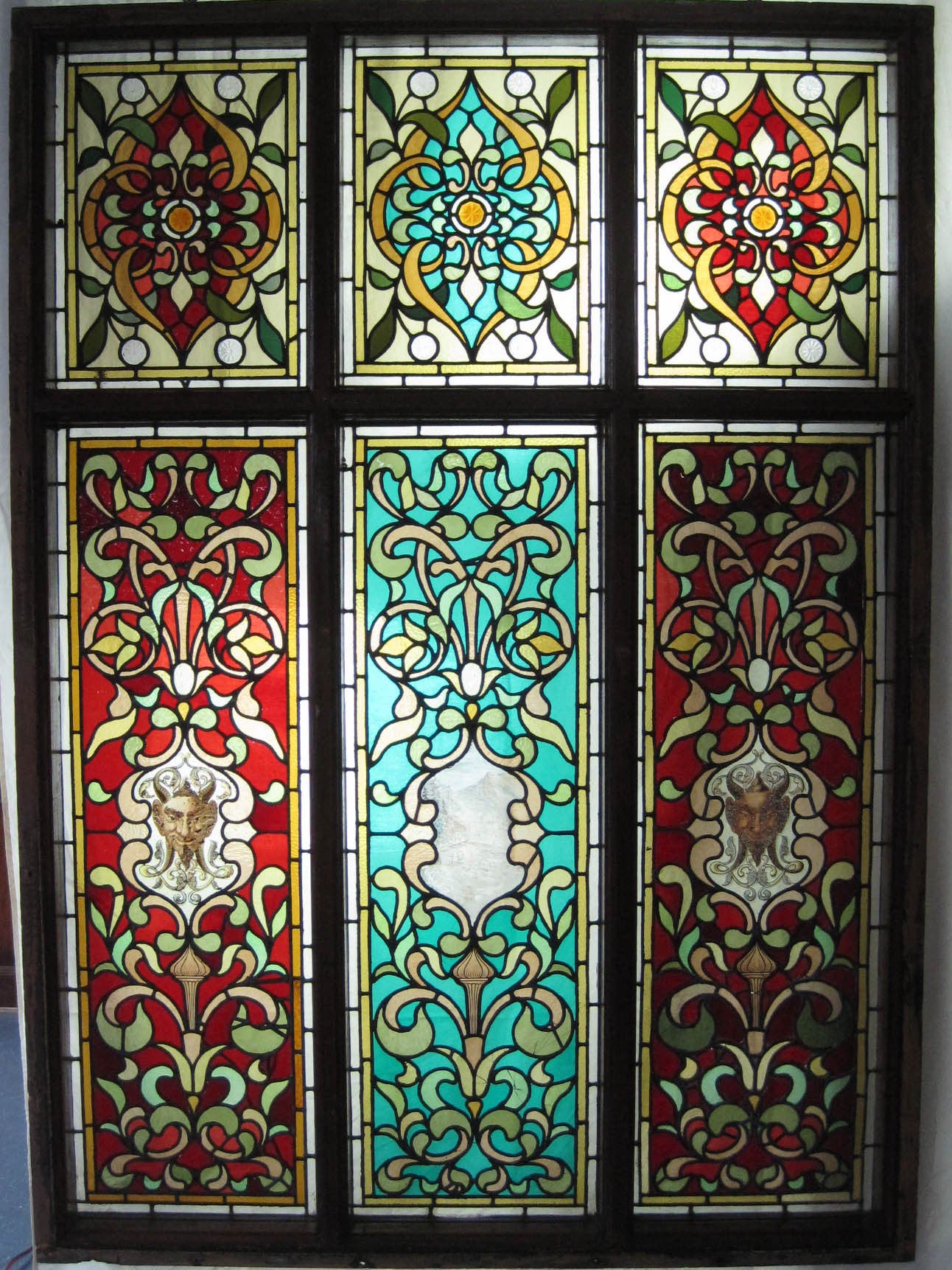 Hand-Painted Stained Glass Windows For Sale
