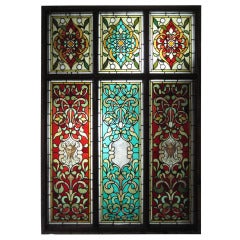 Antique Hand-Painted Stained Glass Windows