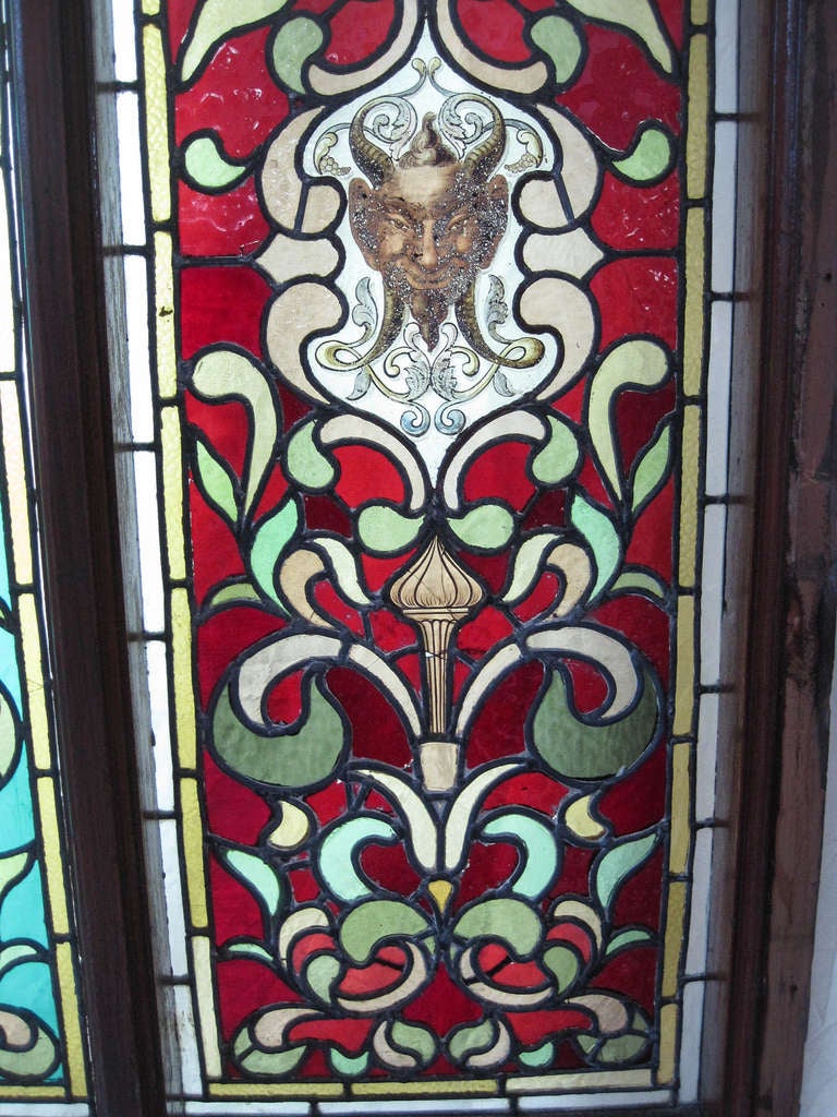 19th Century Hand-Painted Stained Glass Windows For Sale