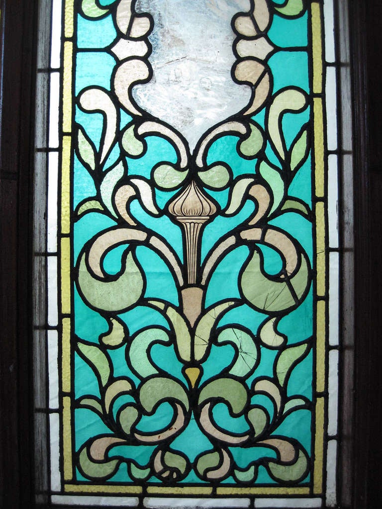 Hand-Painted Stained Glass Windows For Sale 1