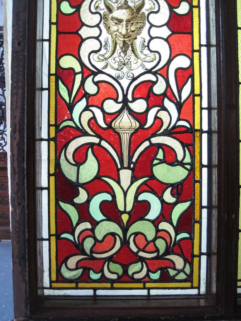 Hand-Painted Stained Glass Windows For Sale 2