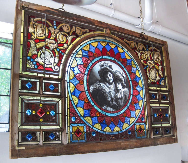 Portrait Stained Glass Window For Sale 2