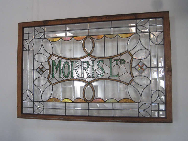 E.A. Morris Tobacconist Stained Glass Window