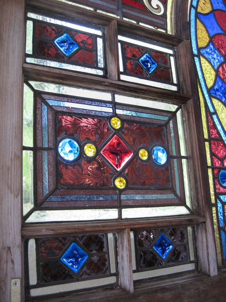 20th Century Portrait Stained Glass Window For Sale