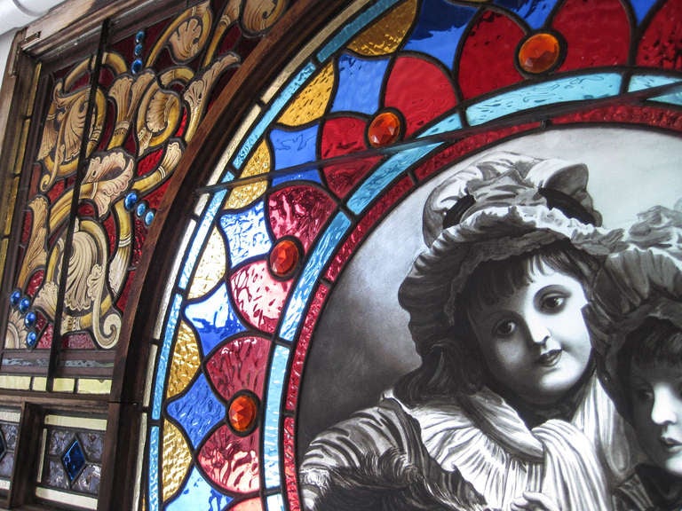 Portrait Stained Glass Window For Sale 1