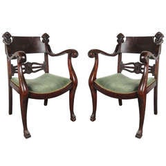 Pair of Mahogany Figural Chairs 11