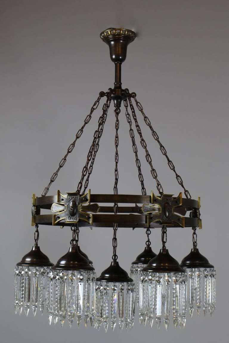 American Arts and Crafts Gothic Style Crystal Chandelier (Seven-light)