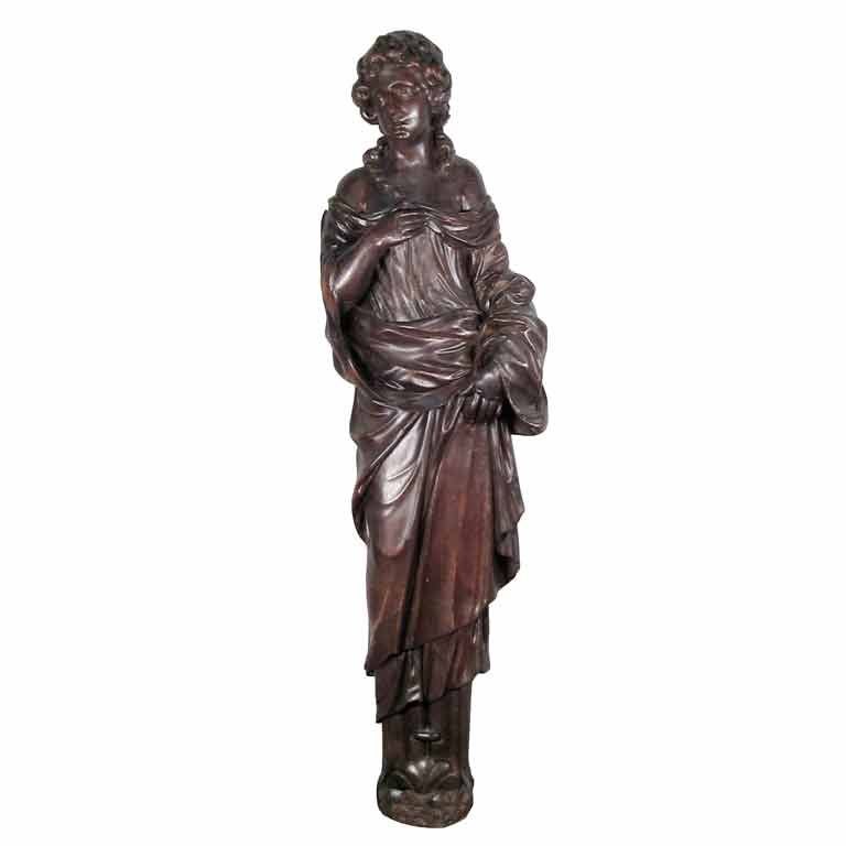 SAMUEL ROBB Carved Female Figure For Sale